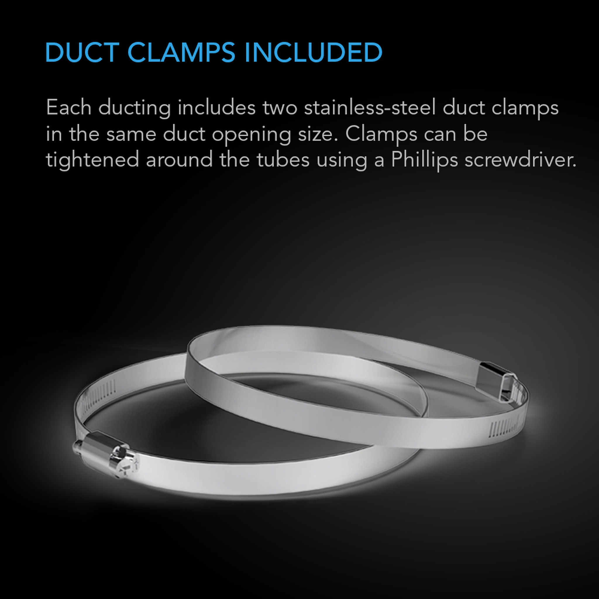 Duct Clamps Included