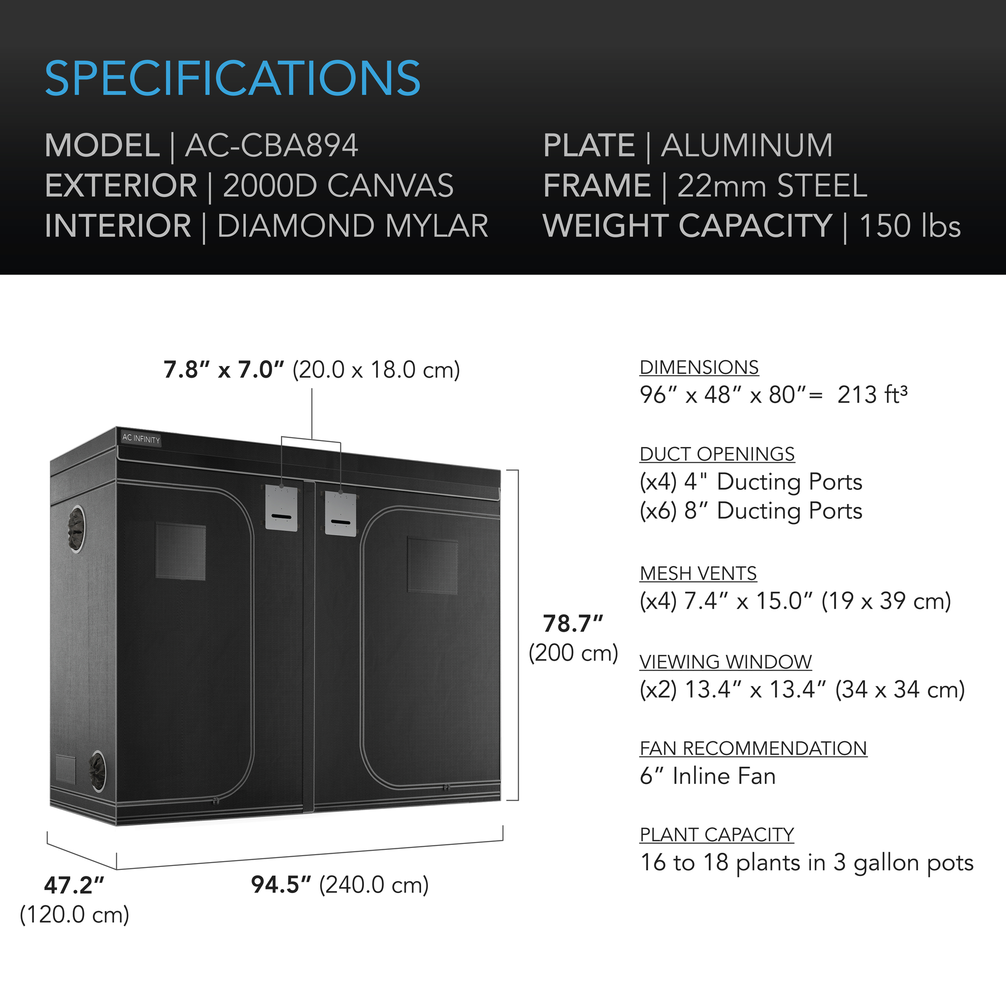 Cloudline 894 Specifications